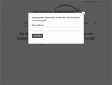 Tablet Screenshot of greeningforward.org